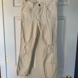 American Eagle white skinny jeans